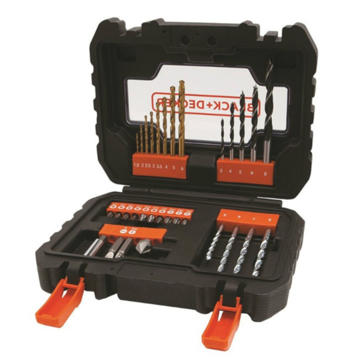  brocas kit 16 piezas black&decker herramientas black&deck